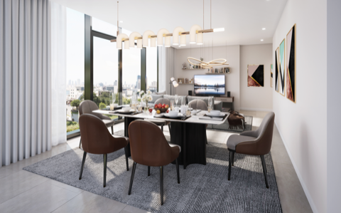 Kitchen and Living Area
